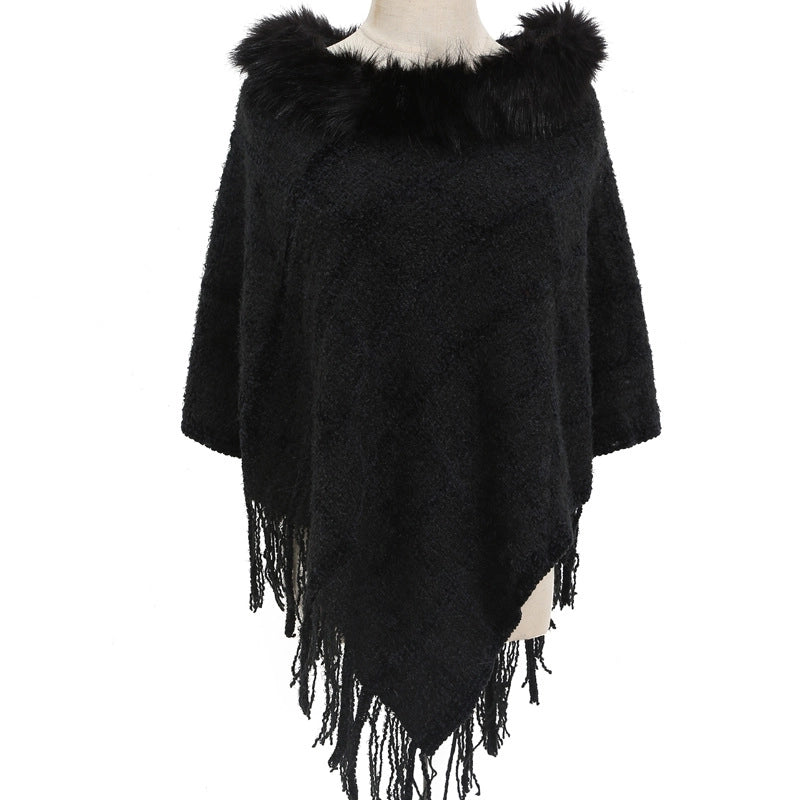 Women's Streetwear Plaid Polyester Tassel Shawl