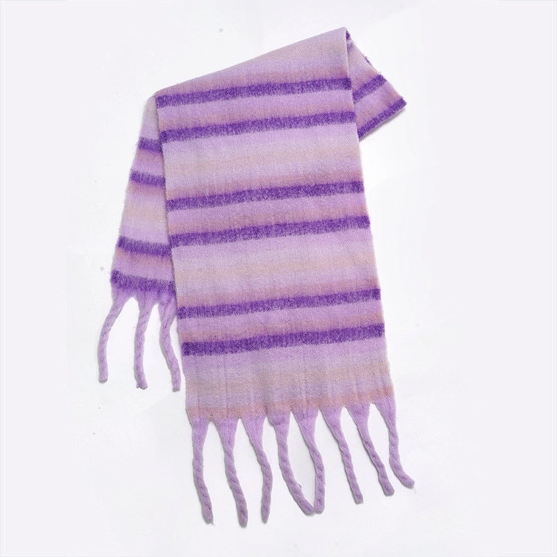 Women's Sweet Geometric Polyester Tassel Scarf