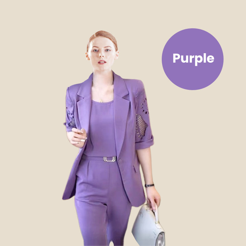 🔥49% OFF🔥Nice Gift-Woman's Fashionable And Slim Blazer 3-piece Suit Set