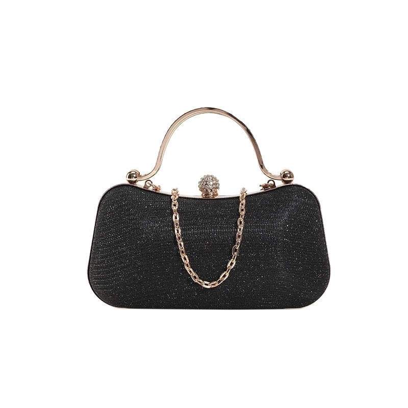 Pink Blue Gold Pu Leather Solid Color Square Evening Bags
