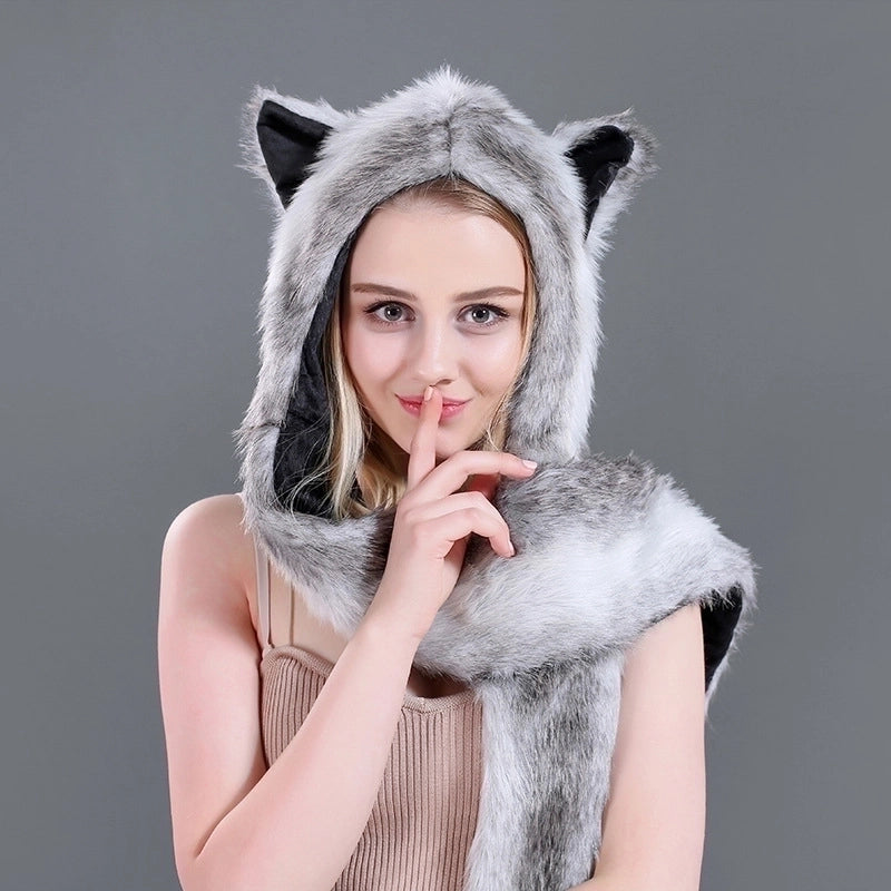 Unisex Fashion Cartoon Imitation Fur Winter Scarves