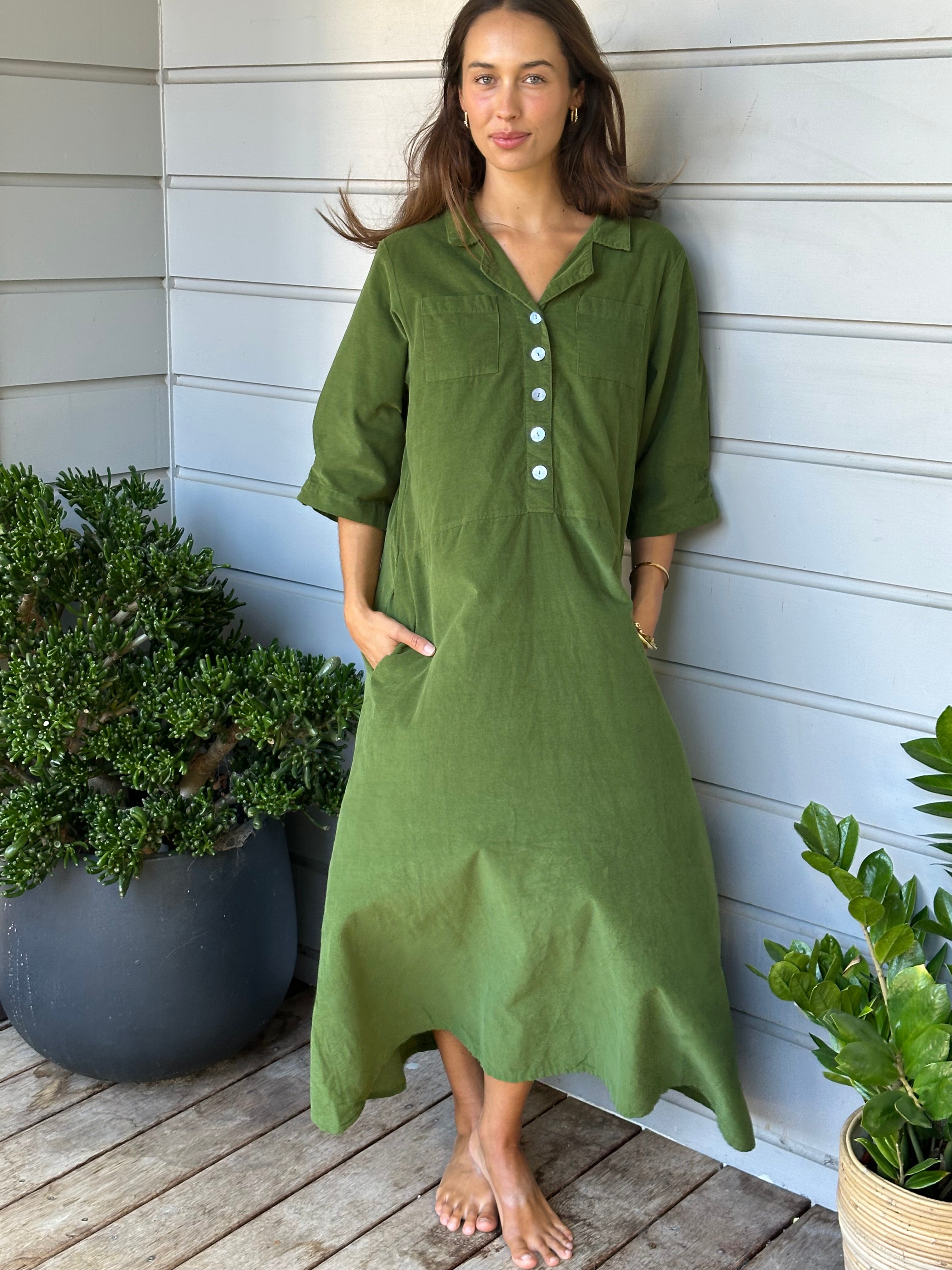 bridget dress - fern cord