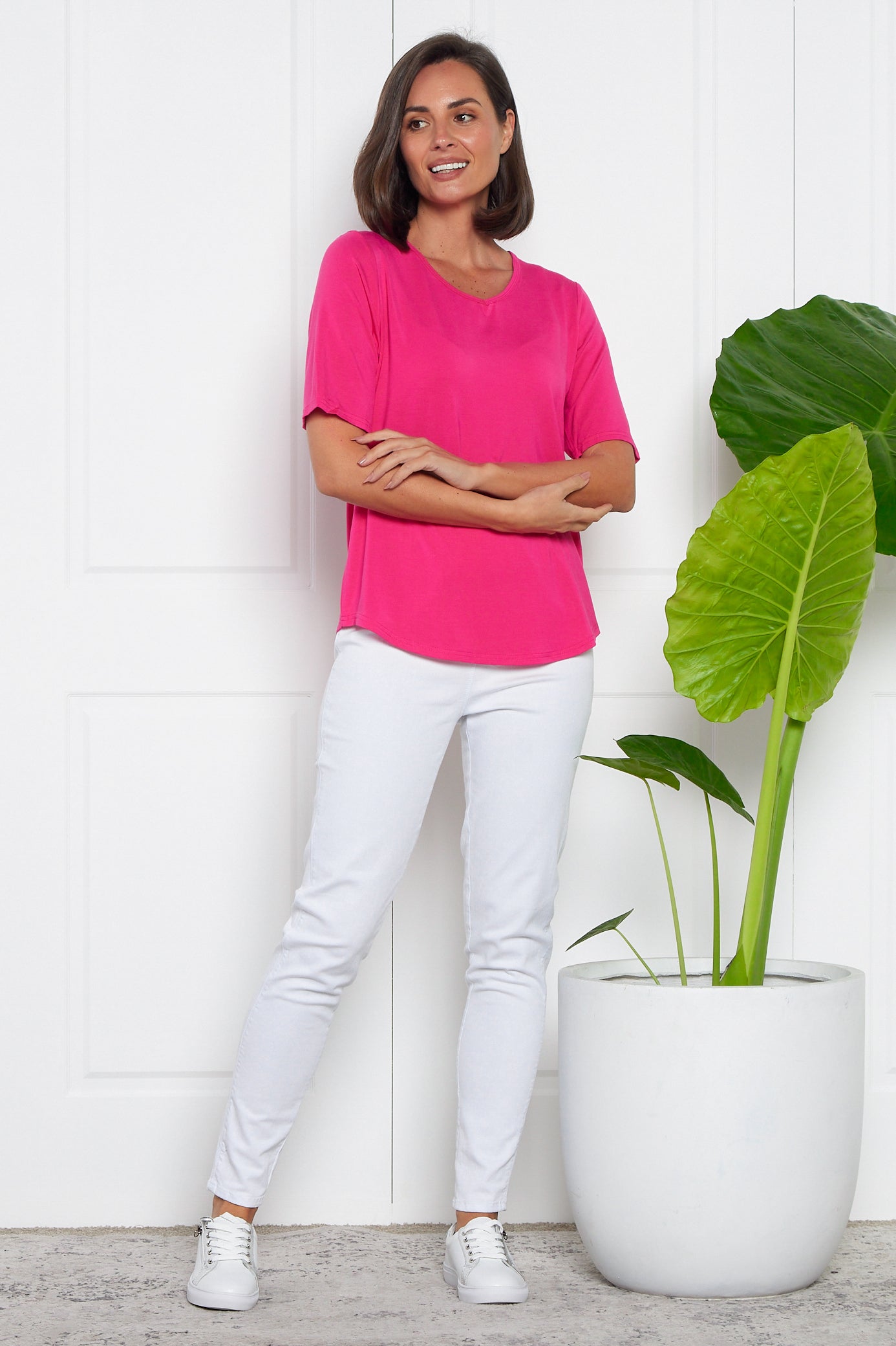 Modal Tee - Hot Pink