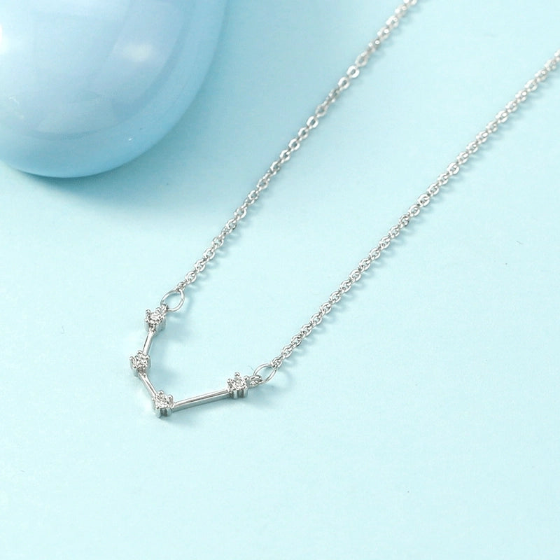 Minimalist Constellation Copper Plating Inlay Zircon Necklace