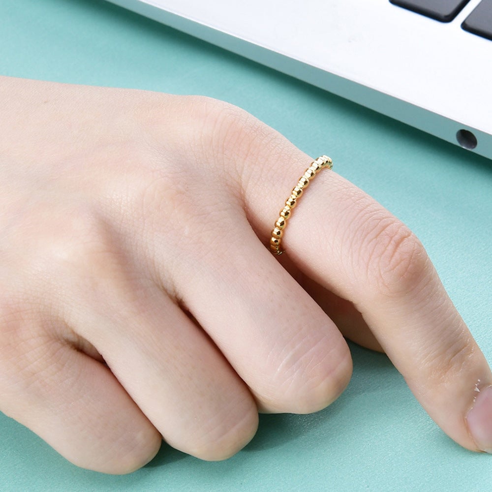 Geometric Titanium Steel Electroplating Rings