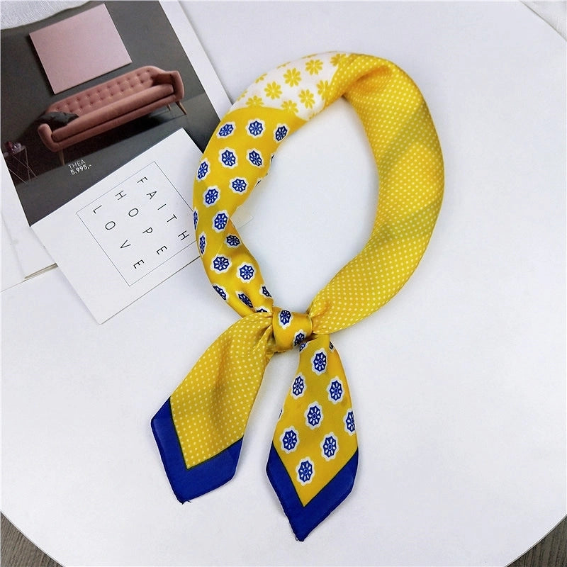 Alloy Scarf (1 Scallop Floral Blue)