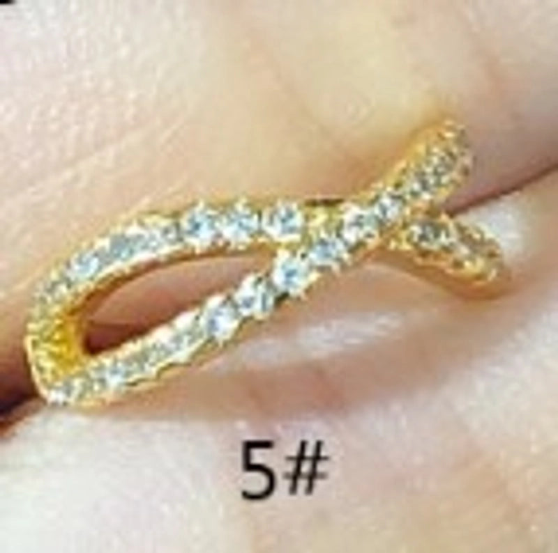 1 Piece Minimalist Solid Color Plating Inlay Copper Zircon Ear Cuffs