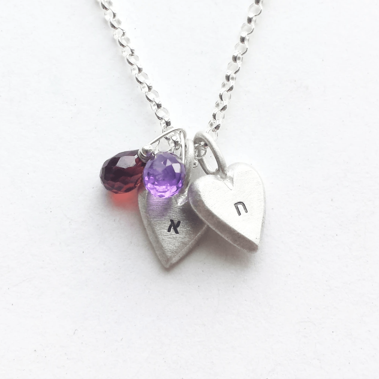 Personalized Tiny Heart Necklaces