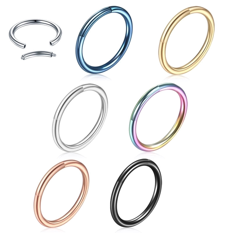 Minimalist Round Stainless Steel Plating Nose Ring 1 Piece