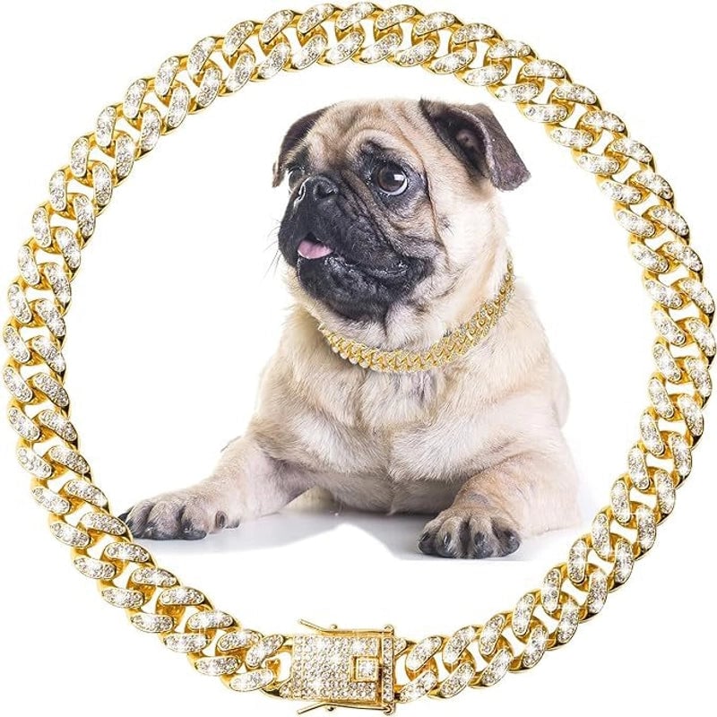 Hip-Hop Alloy Lattice Pet Accessories Pet Collar