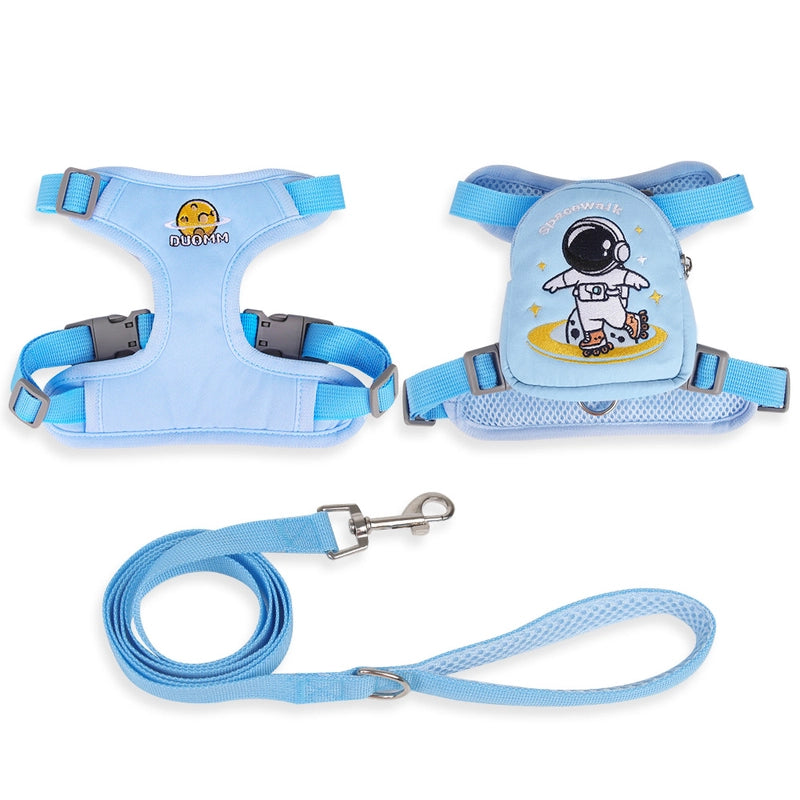 New Dog Leash Vest Dog Self-backpack Small Dog Dog Walking Rope Detachable Pet Backpack