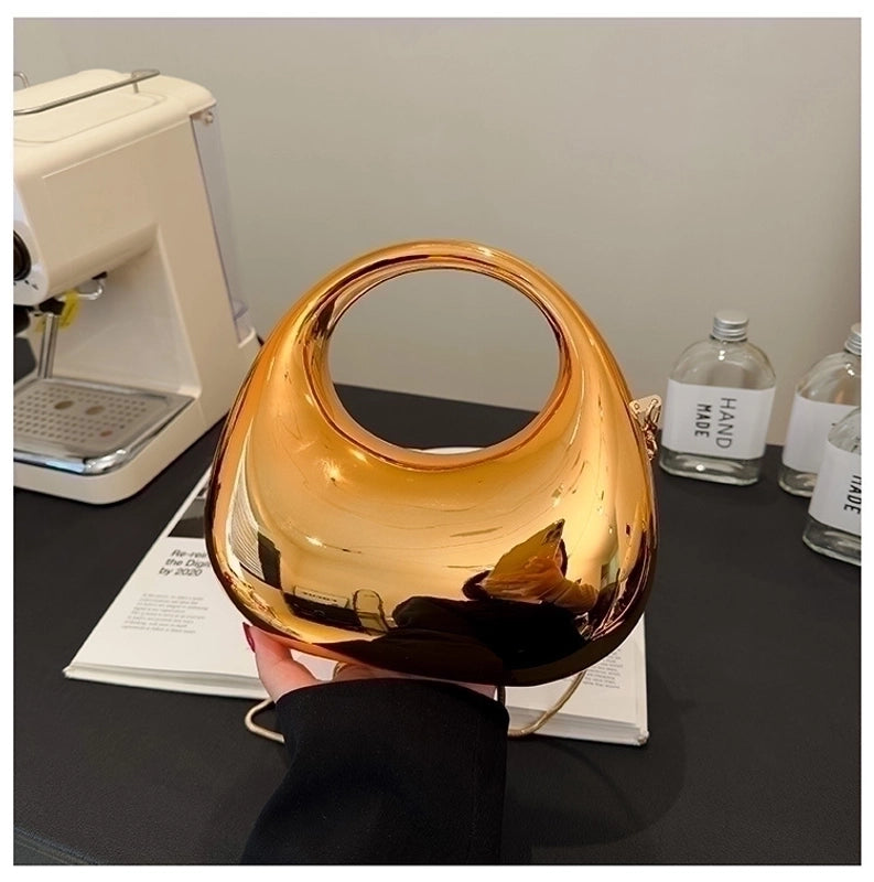 Women's Medium PVC Gradient Color Solid Color Elegant Vintage Style Dumpling Shape Lock Clasp Evening Bag
