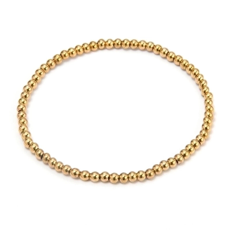 Fashion Ball 304 Stainless Steel 14K Gold Plated No Inlaid Bracelets In Bulk