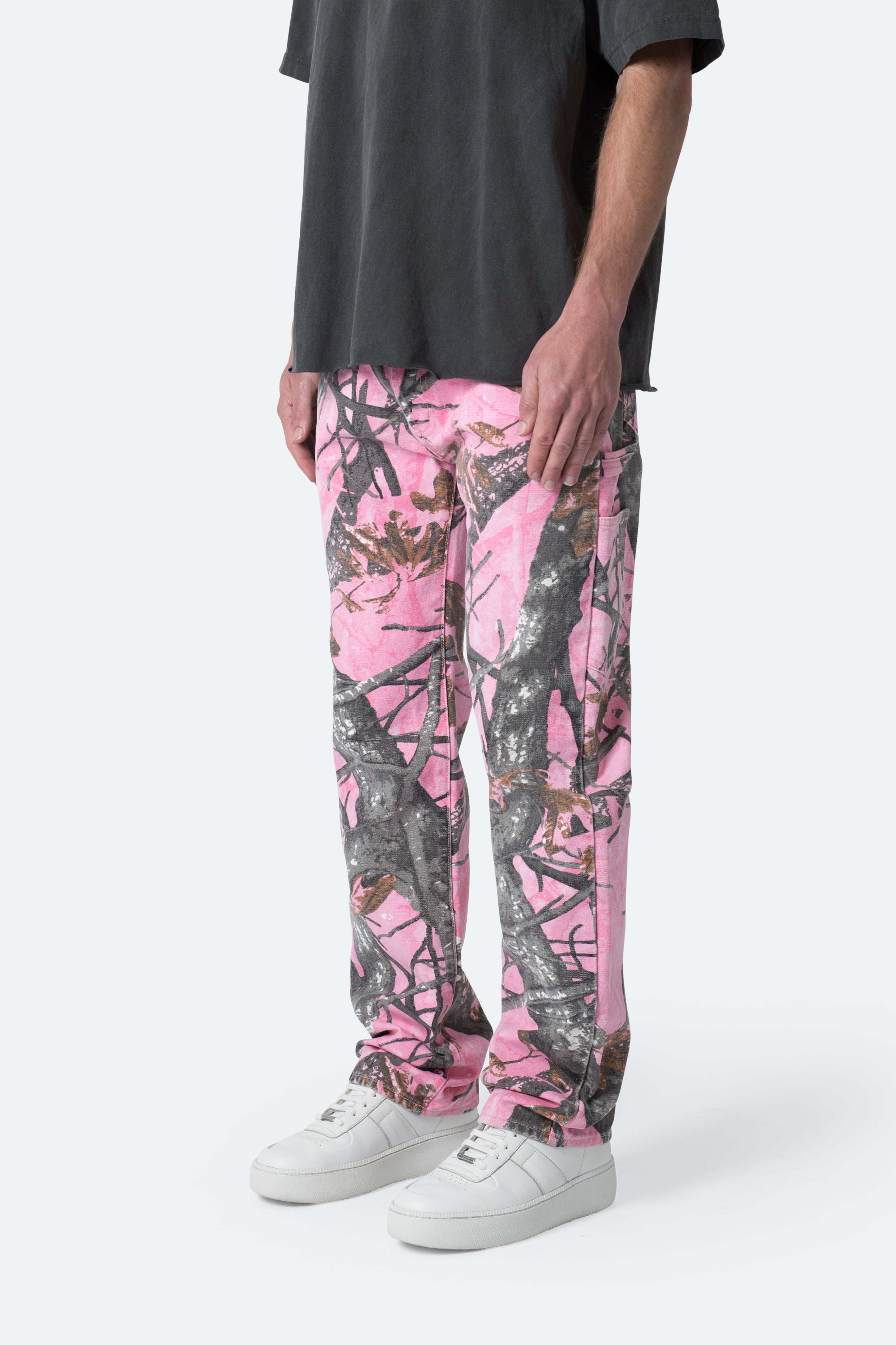 V603 Camo Carpenter Pants - Pink