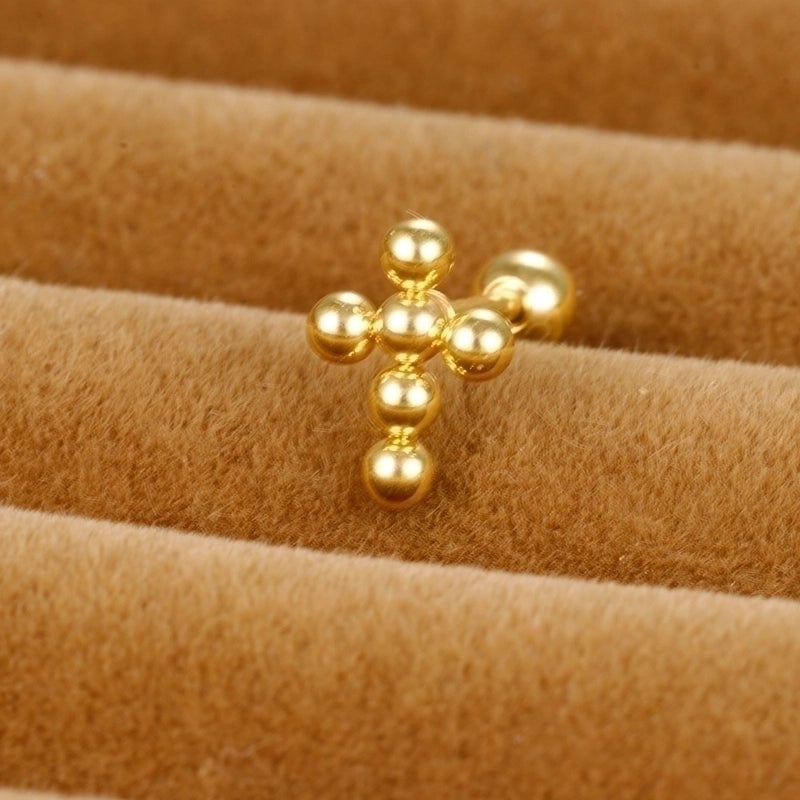 1 Piece Minimalist Round Plating Stainless Steel Ear Studs