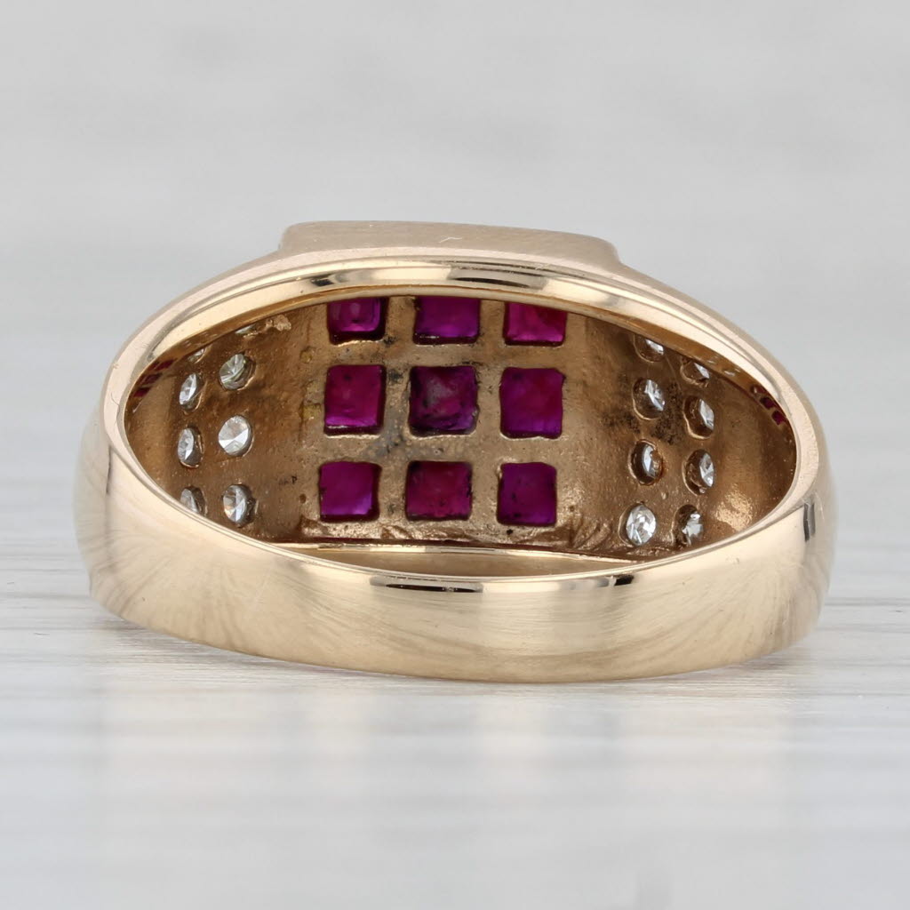 2.19ctw Ruby Diamond Ring 14k Yellow Gold Size 9