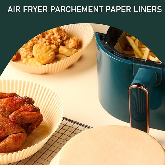 Air Fryer Pad Paper. Air Fryer Liners 100 Pcs- Non-Stick