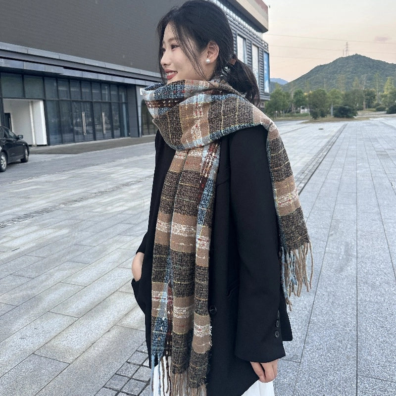 Women's Minimalist Classic Style Solid Color Imitation Cashmere Scarf