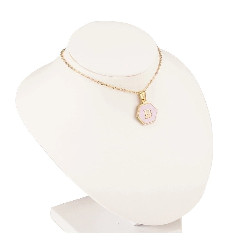 Modern Style Letter 304 Stainless Steel 18K Gold Plated Plating Stainless Steel Necklaces