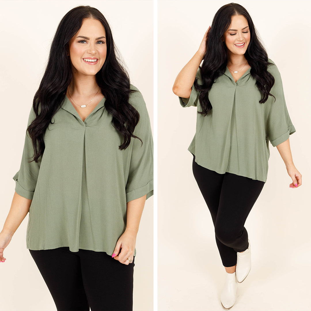 Carefree Top. Sage