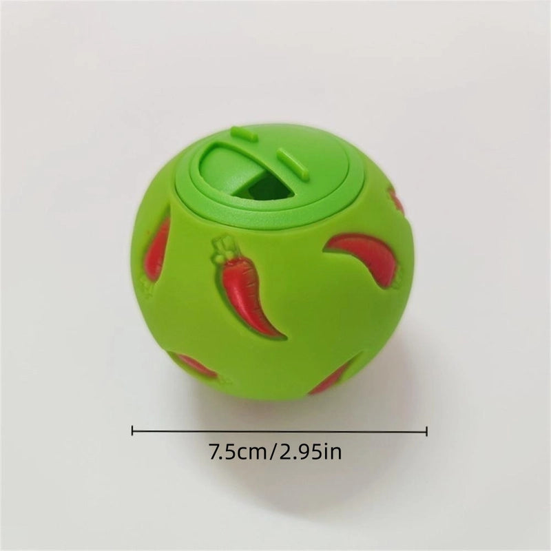 Dog Leakage Ball Toy Hamster Rabbit Slow Feeding Toy Ball Carrot Pattern Enhance Pet Appetite