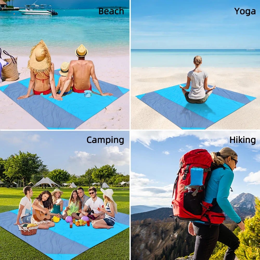 🔥Hot Sale 49% OFF🤽‍♂️Sandproof Beach Blanket Lightweight👨‍👩‍👧‍👦Buy 2 Get 10% OFF