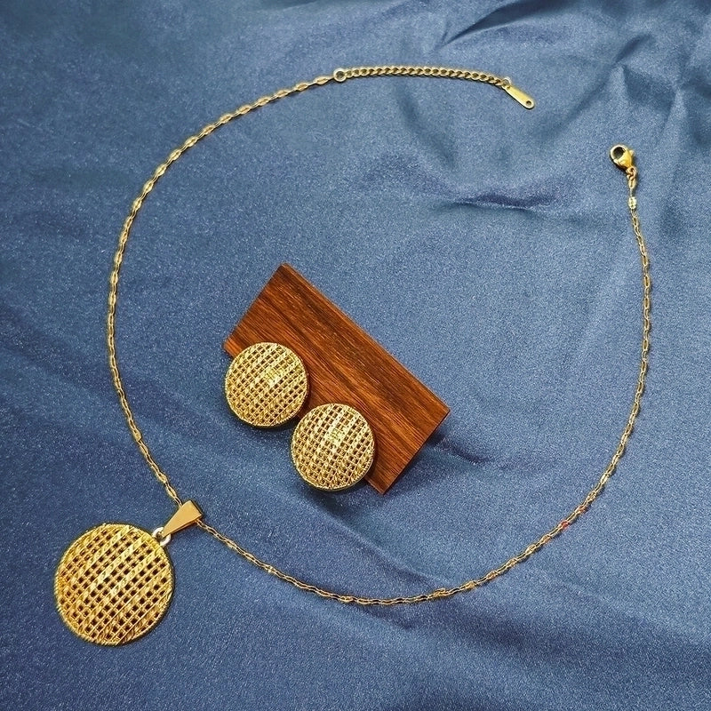 Elegant Classical Geometric 304 Stainless Steel Plating Jewelry Set