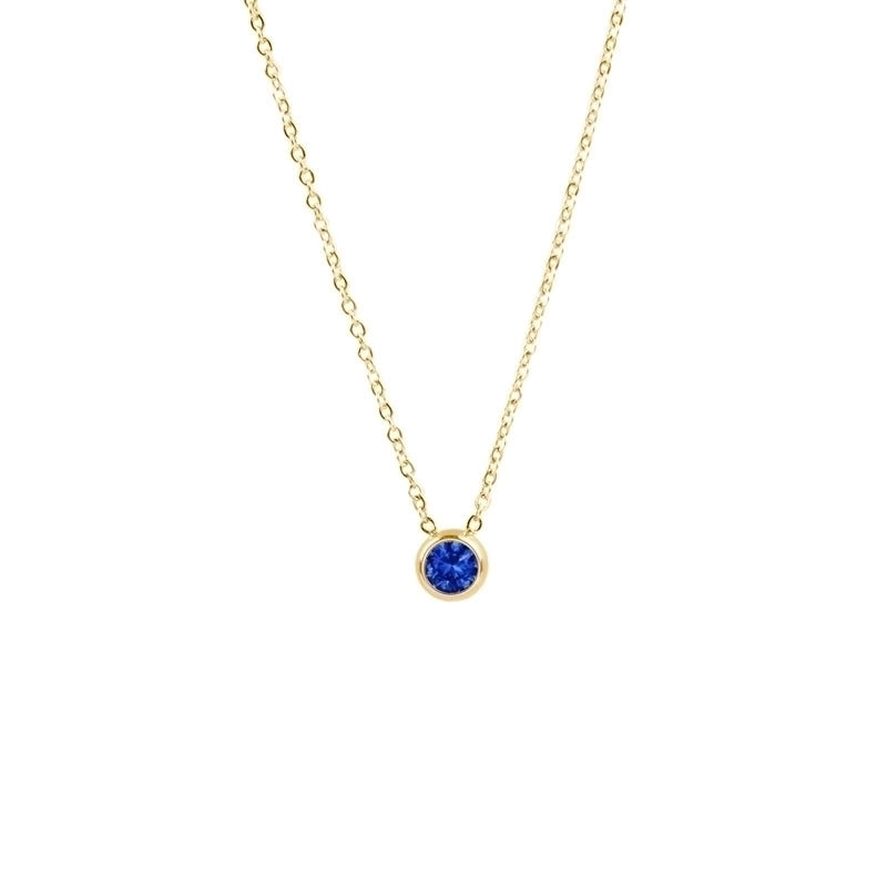 1 Piece Lady Round Stainless Steel Titanium Steel 18k Gold Plated Zircon Pendant Necklace