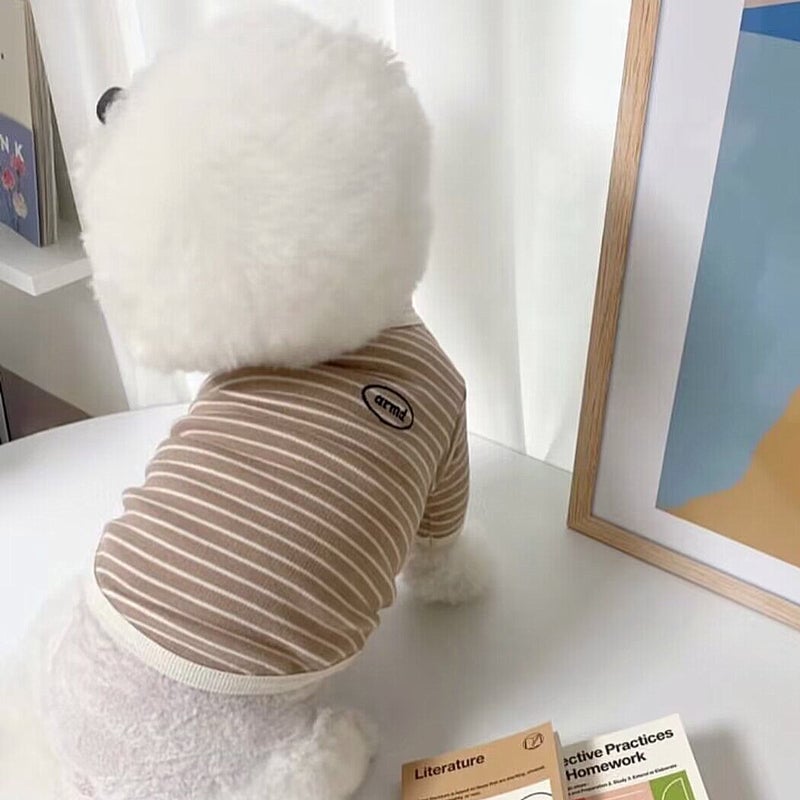 Casual Striped Dog Cat Sweatshirt