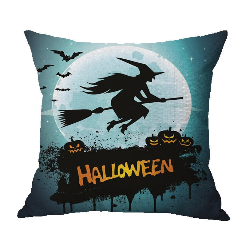 Halloween Punk Skull Linen Pillow Cases Couch & Sofa Decor