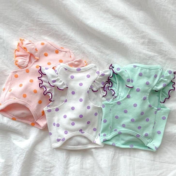 Polka Dot Dog Clothes With Bear Doll