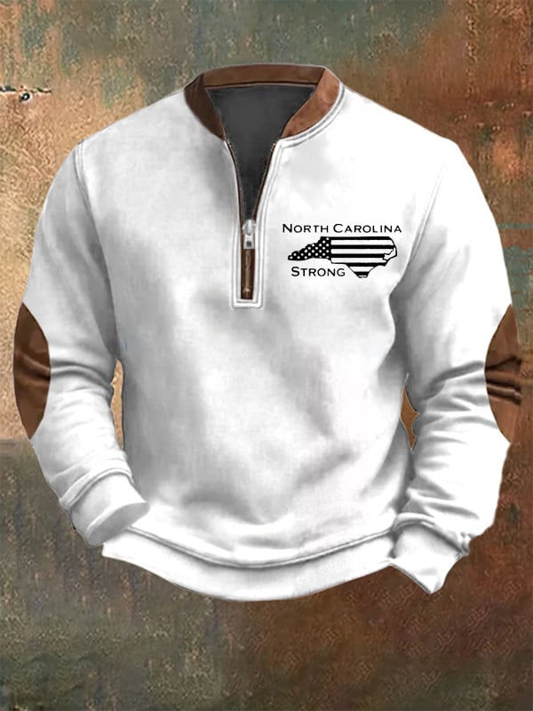 Men's Vintage North Carolina Strong Printed Sweatshirt