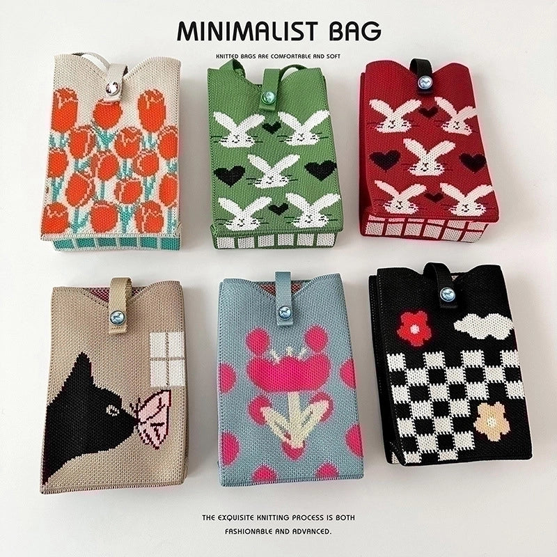 Women's Polyester Cartoon Flower Streetwear Lock Clasp Phone Wallets