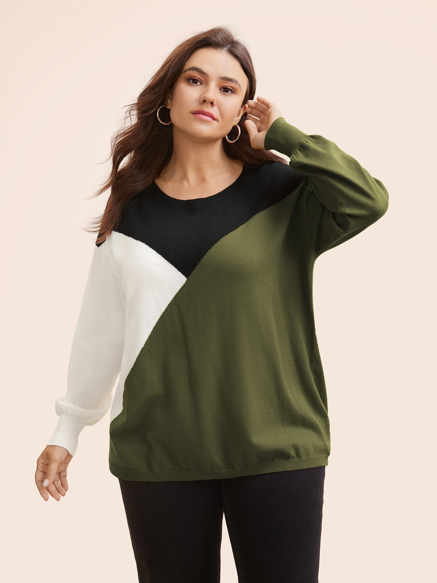 Supersoft Essentials Colorblock Contrast Pullover