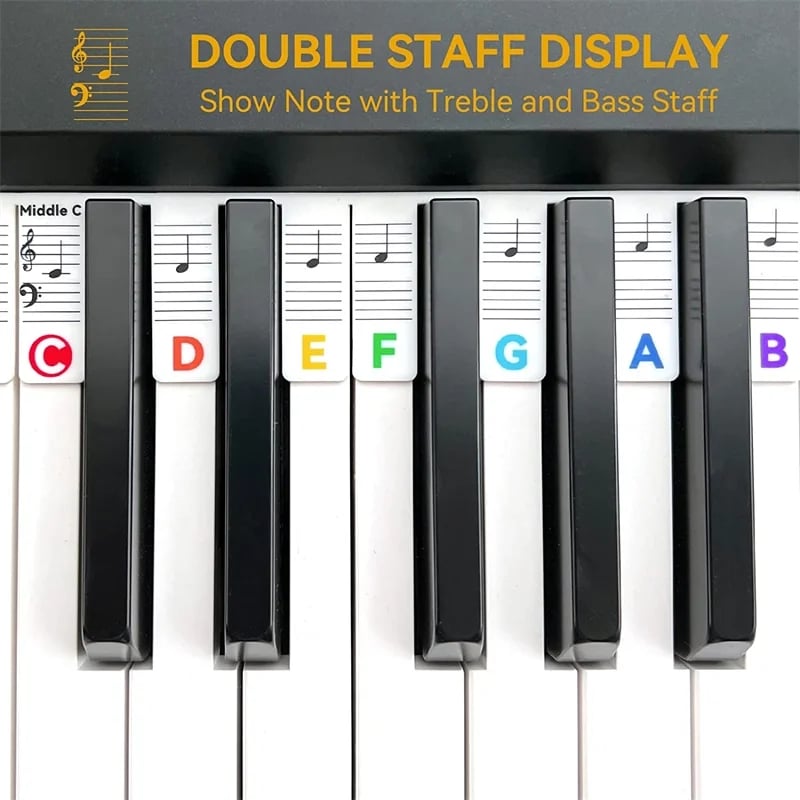 🎁49% OFF🔥🔥--🎄Removable Piano Keyboard Note Labels