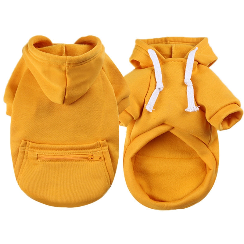 Autumn And Winter Small. Medium And Large Dog Zipper Pocket Dog Dog Clothes Cat Sweater Teddy Bo Meifa Pet Supplies