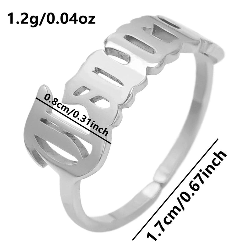 Minimalist Constellation 304 Stainless Steel 18K Gold Plated Polishing Rings