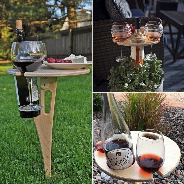 🔥OUTDOOR PORTABLE WINE TABLE