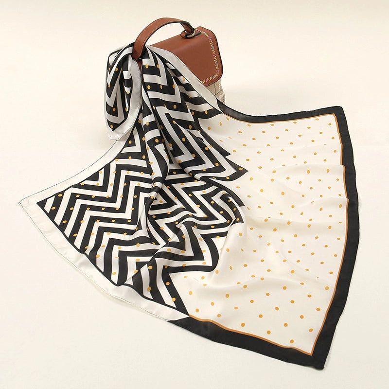 Women's Streetwear Geometric Brocade Satin Printing Kerchief