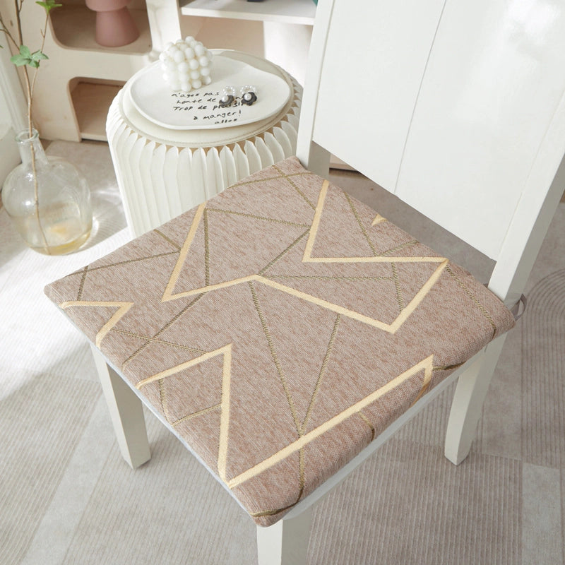 Minimalist Rhombus Cotton Chenille Seat Cushion