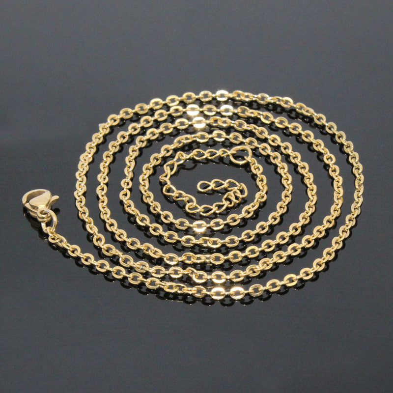 Letter Text Number Stainless Steel Necklaces