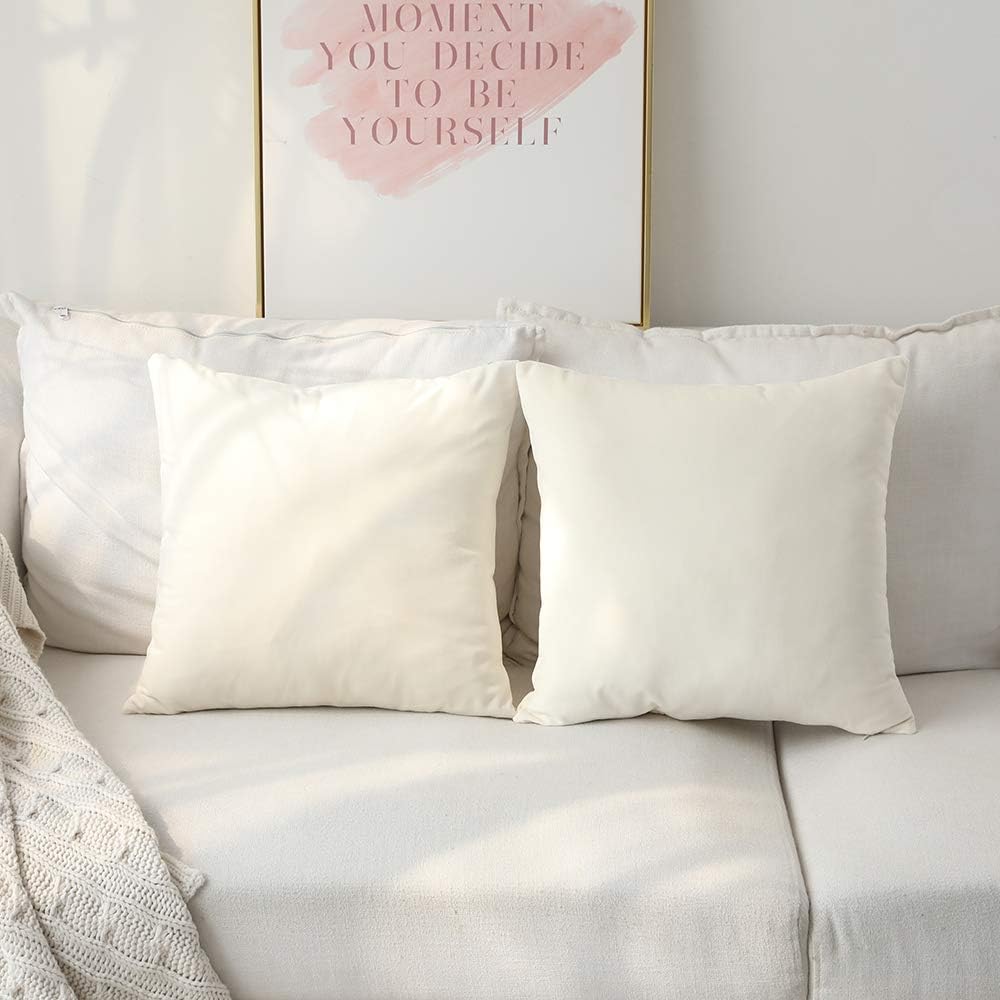 Off White-Velvet Cushion Covers