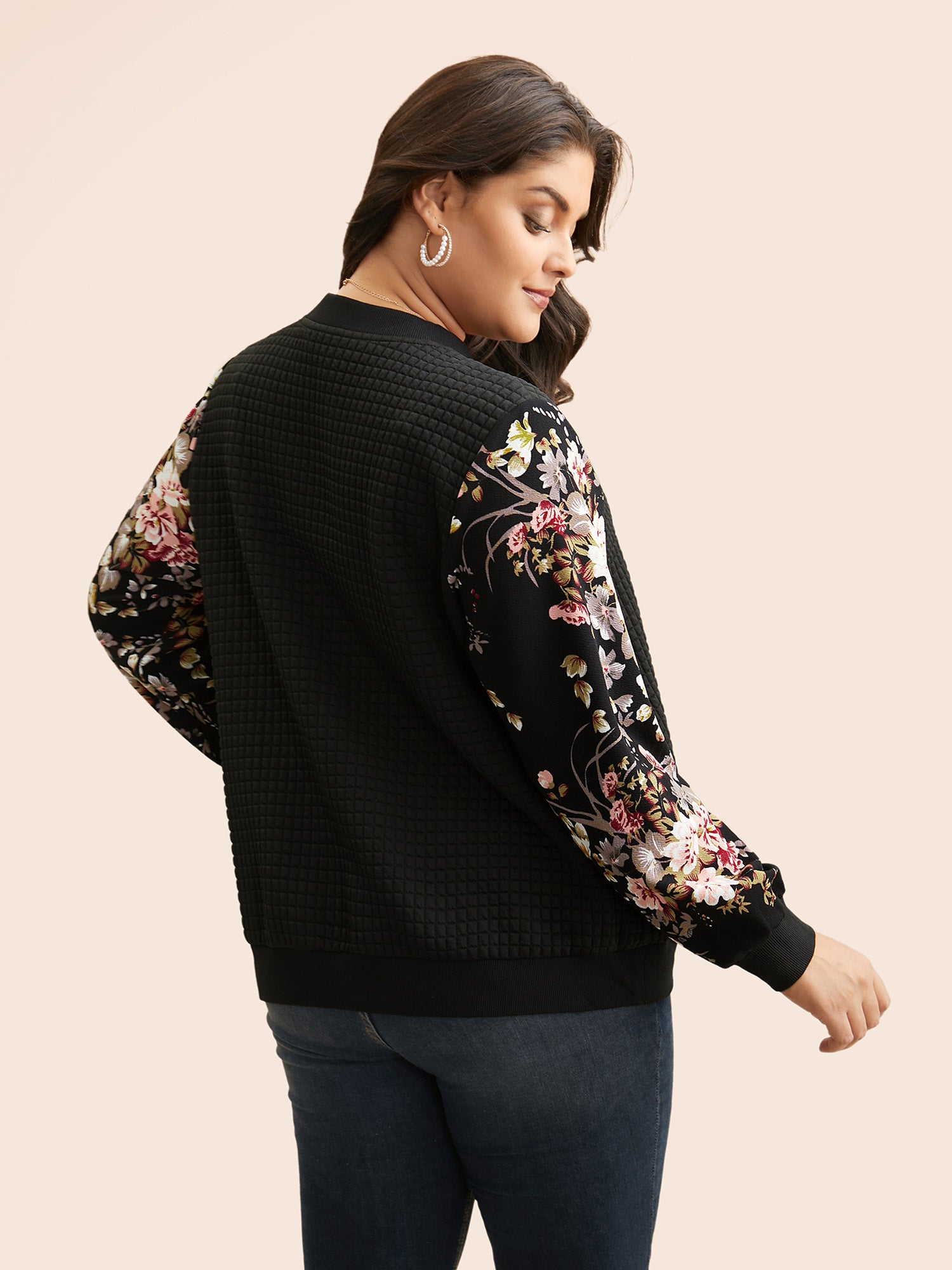 Natural Flowers Patchwork Texture Jacket