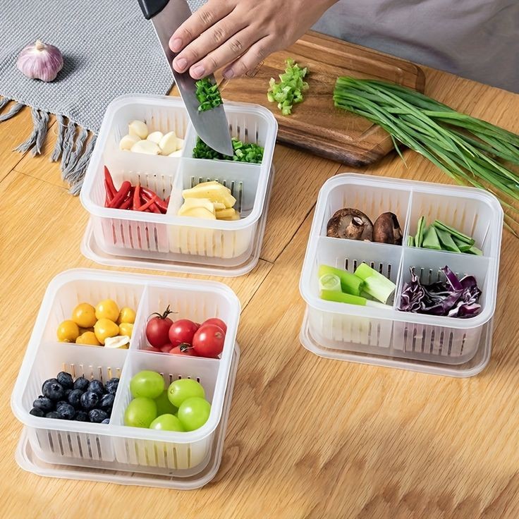 4X GRIDS REFRIGERATOR STORAGE BOX