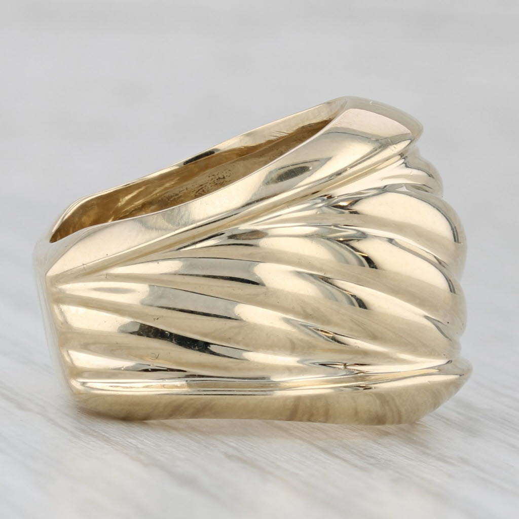 Rigoberto Scalloped Statement Ring 14k Yellow Gold Size 6.5