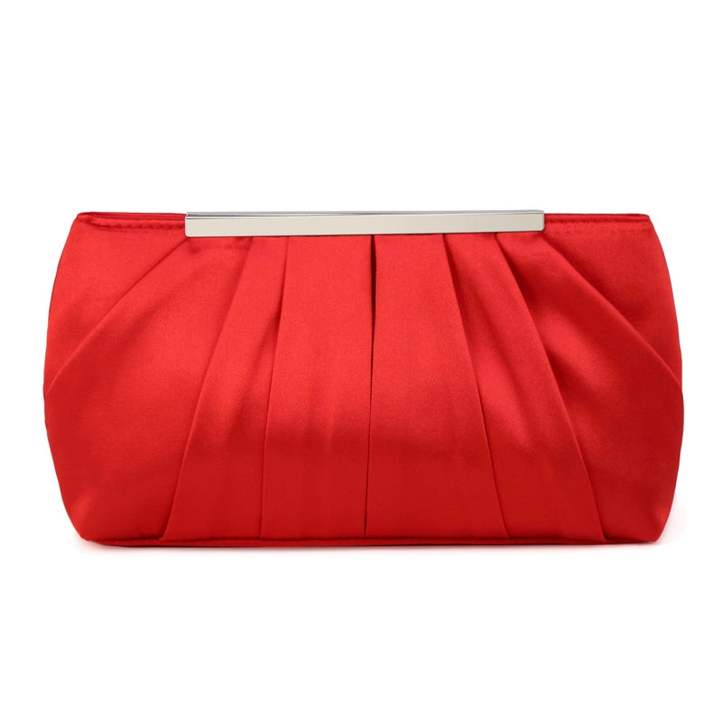 Dark Blue Black Pink Silk Solid Color Square Evening Bags