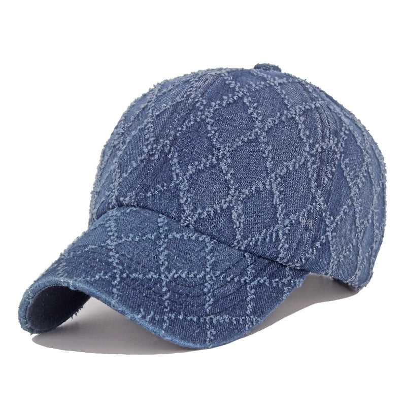 Women's Streetwear Color Block Crochet Lace Curved Eaves Baseball Cap