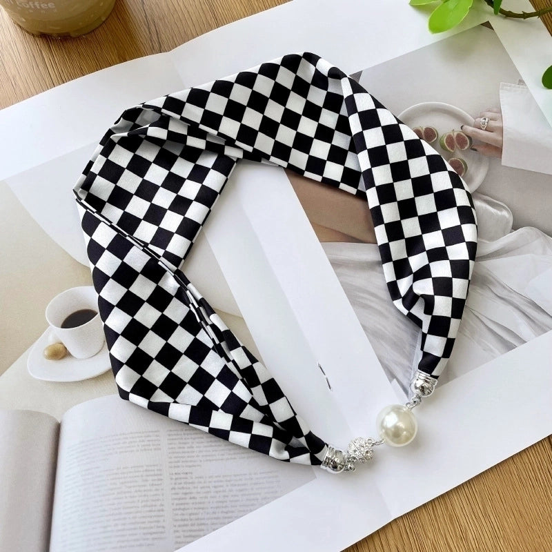 Women's Casual Color Block Imitated Silk Silk Scarf