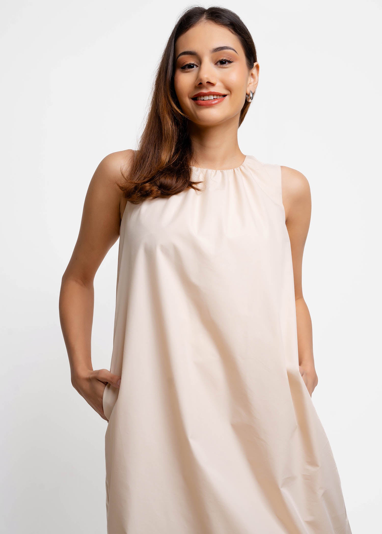 Sleeveless Bubble Hem Dress