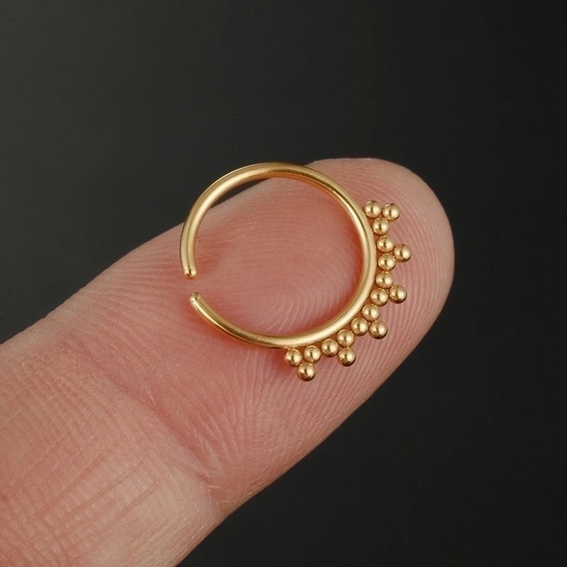 Minimalist Geometric Stainless Steel Plating Nose Ring